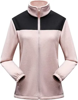 Fleece Jackets for Men Full Zip Lightweight Warm Winter Soft Coats Fashion Color Block Outdoor Hiking Jackets