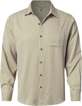 Hardaddy Men's Classic Color Contrast Striped Shirt Long Sleeve Casual Button Down Shirts Blouse