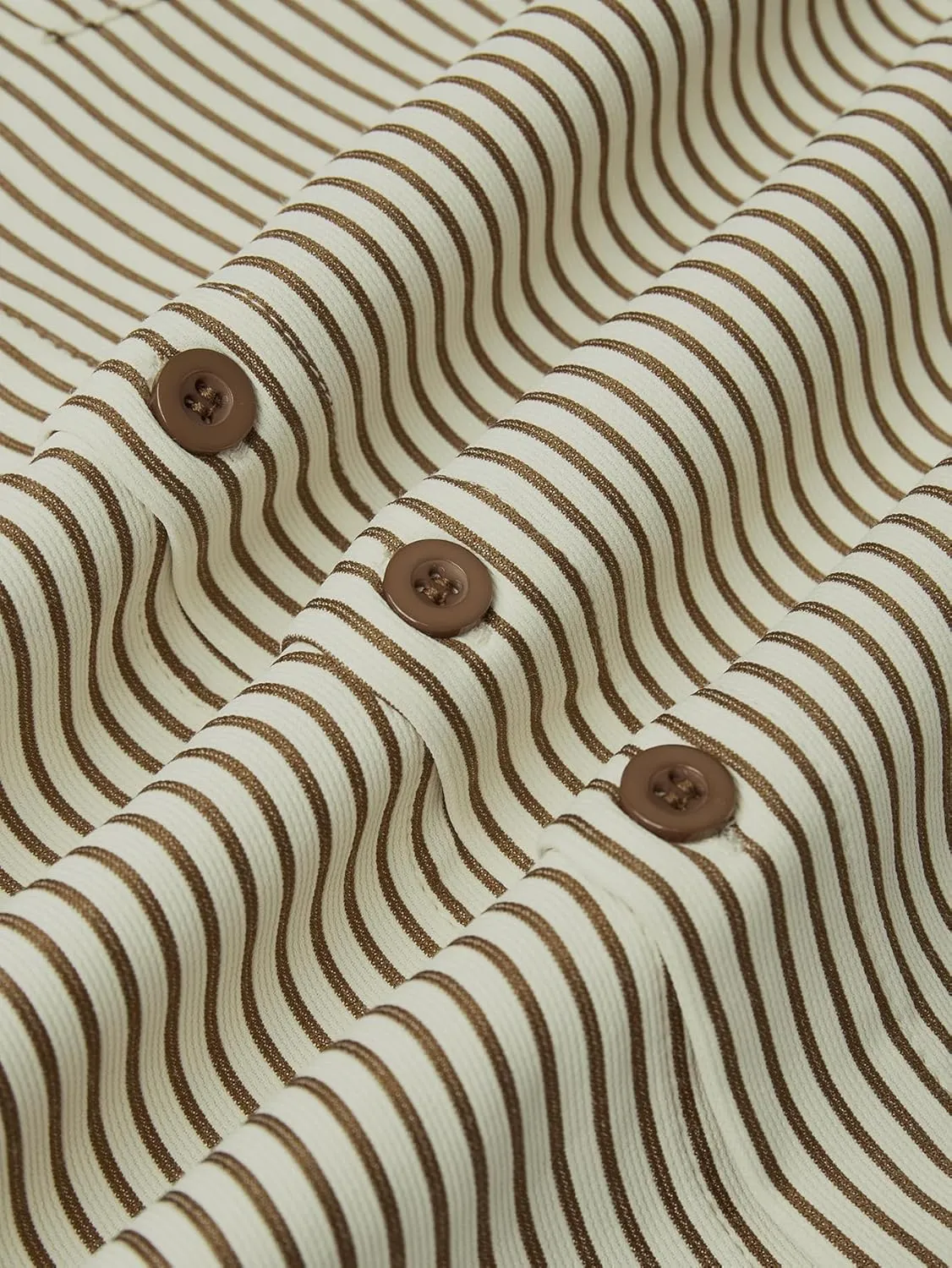 Hardaddy Men's Classic Color Contrast Striped Shirt Long Sleeve Casual Button Down Shirts Blouse