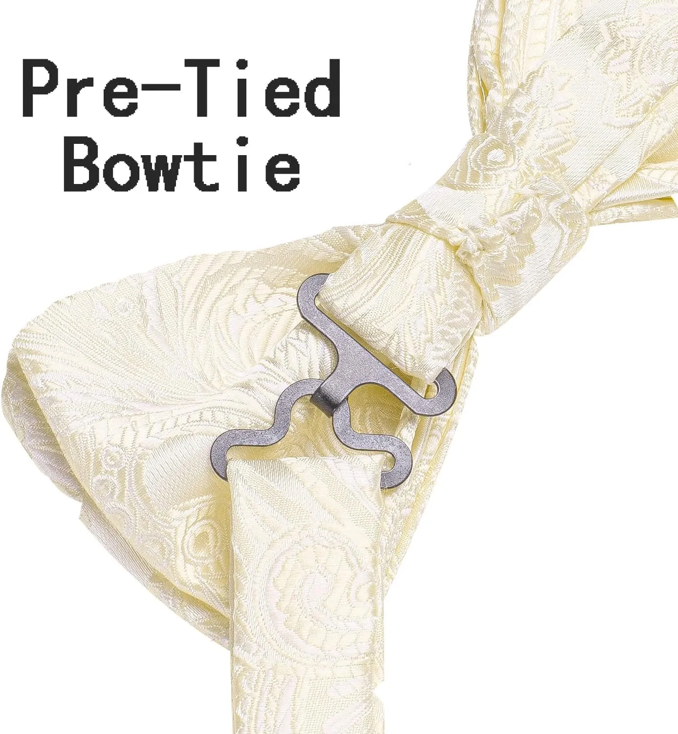 Hi-Tie Men's Silk Vest Bowtie Set Formal Suit Vest Jacquard Tie Handkerchief Cufflinks 5PCS Dress Waistcoats Wedding