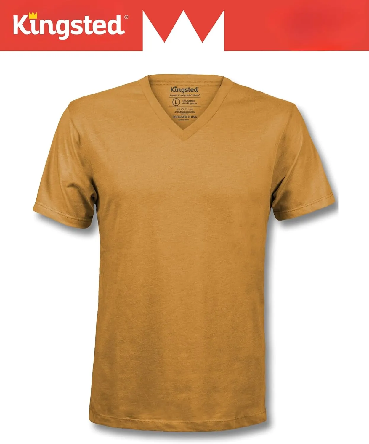 Kingsted V-Neck T-Shirts for Men - Royally Comfortable - Super Soft Premium Fabric - Well-Crafted Classic Fit - Bundle & Save
