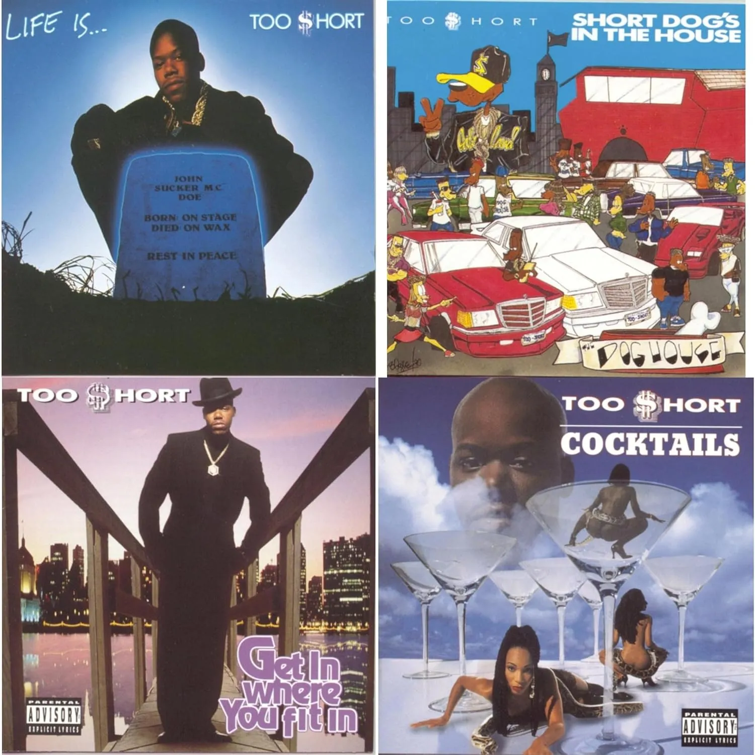 Life Is Too $Hort & Short DogS In The House & Get In Where You Fit In & Cocktails Compact Disk Set