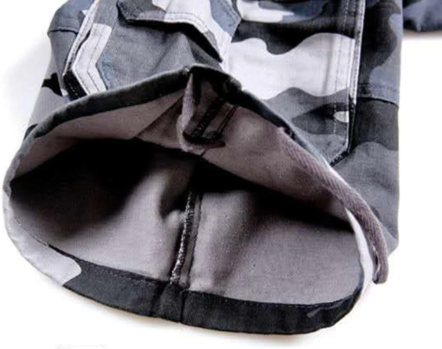 Men's Loose Beach Camouflage Shorts Cargo Cotton Straight Outdoor Pants Multi Pockets Casual Short Pants