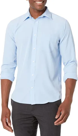 Nautica Young Men's School Uniform Long Sleeve Performance Oxford Button-Down Shirt