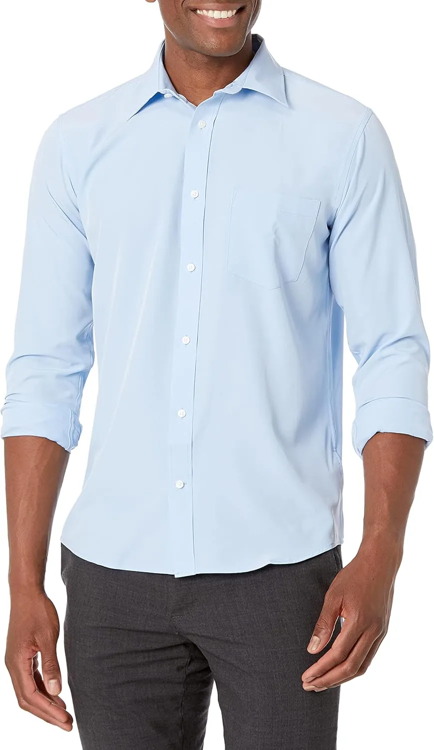 Nautica Young Men's School Uniform Long Sleeve Performance Oxford Button-Down Shirt