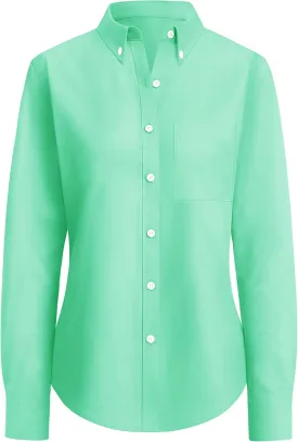 siliteelon Button Down Shirts Women Oxford Shirt Long Sleeve Stretch Dress Shirts Wrinkle Free Business Work Office Blouse