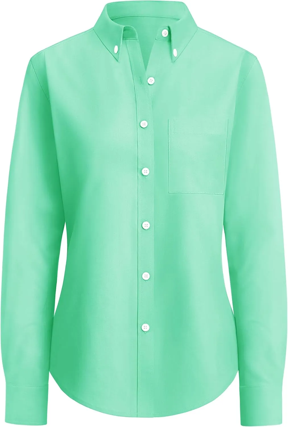 siliteelon Button Down Shirts Women Oxford Shirt Long Sleeve Stretch Dress Shirts Wrinkle Free Business Work Office Blouse