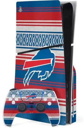 Skinit Decal Gaming Skin Compatible with PS5 Slim Disk Bundle - Officially Licensed NFL Buffalo Bills Trailblazer Design
