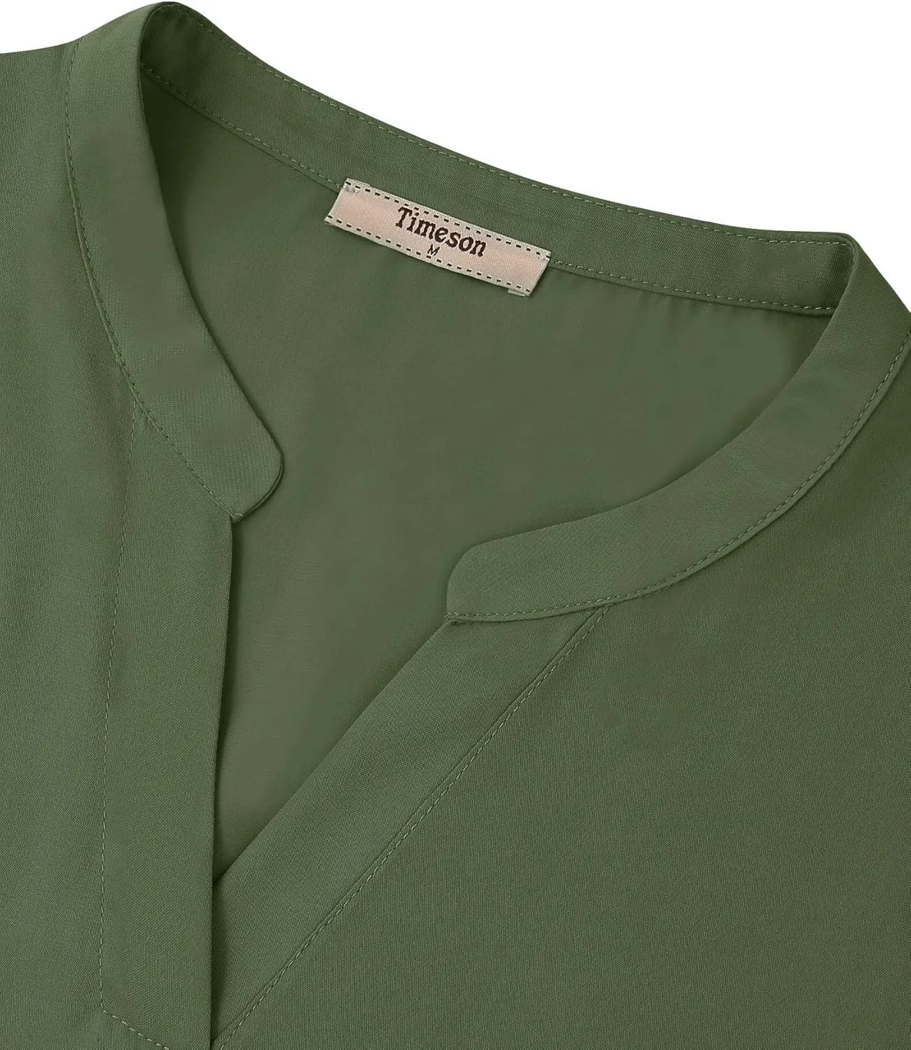 Timeson Women's Chiffon V Neck Sleeveless Blouse Tops Office Work Shirts