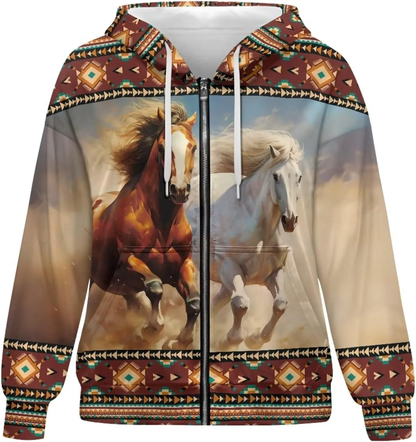 Xpyiqun Zip Up Hoodie for Women Oversize Sweatshirt Y2K Hooded Jackets Fall Outfits Long Sleeve Hoodies Cardigan