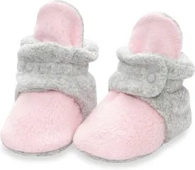 Zutano Unisex Fleece Baby Booties, Two Snap Closure, Newborn to 24 Months